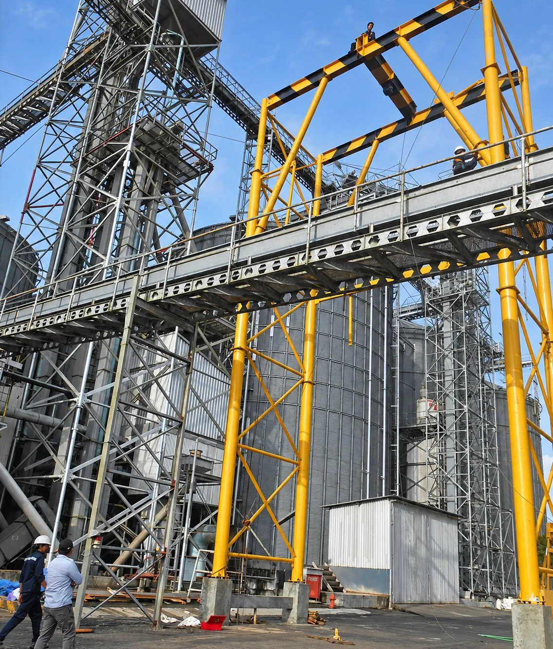 Steel structure installed on an industrial site in Central Java